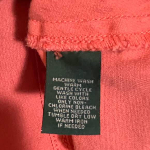 Lauren Ralph Lauren Jean Jacket Salmon Pink Denim Women’s Size Medium - Picture 6 of 10